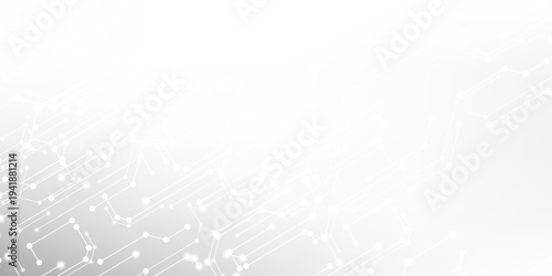 Grey white Abstract technology background, Hi tech digital connect, communication, high technology concept, science, technology background eps 10