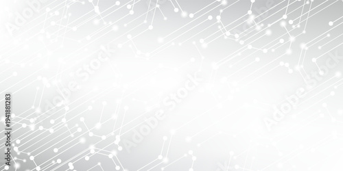 Grey white Abstract technology background, Hi tech digital connect, communication, high technology concept, science, technology background eps 10