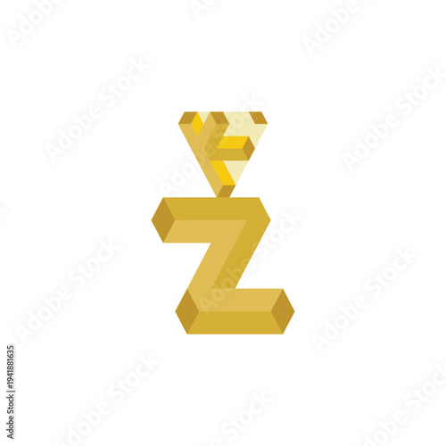 Unique ZK Diamond Monogram Alphabet Logo for Modern Companies