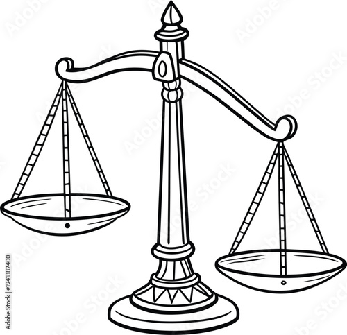 scales of justice vector illustration