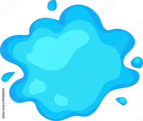 Aqua Splash Shape Graphic Element for Water Festival Projects