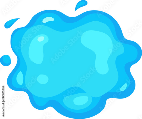 Cartoon Water Splash Blob for Festival and Party Decoration