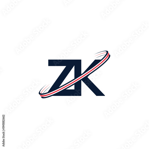 Creative Monogram Logo of ZK and KZ for Versatile Branding