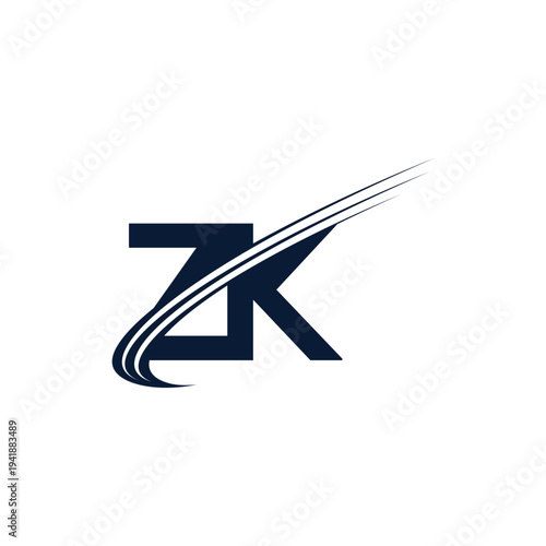 Professional ZK KZ Initial Monogram Letter Logo Design
