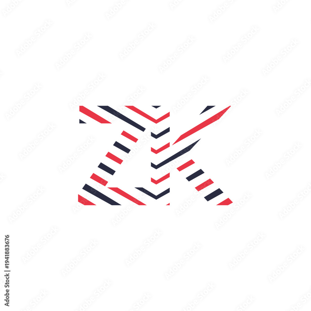 Obraz premium Professional ZK KZ Initial Monogram Letter Logo Design