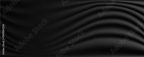 Smooth elegant black satin texture abstract background. Luxurious background design,vector Eps10
