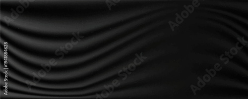 Smooth elegant black satin texture abstract background. Luxurious background design,vector Eps10
