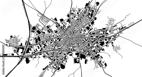 Detailed City Plan - An Intricate Urban Layout Depiction.