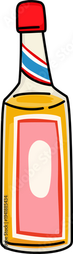 Sweet Syrup Bottle for Drink and Dessert Menus