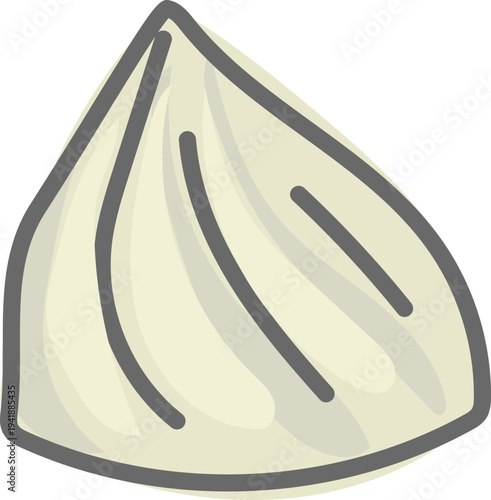 Pleated Steamed Dumpling for Food Menu Design