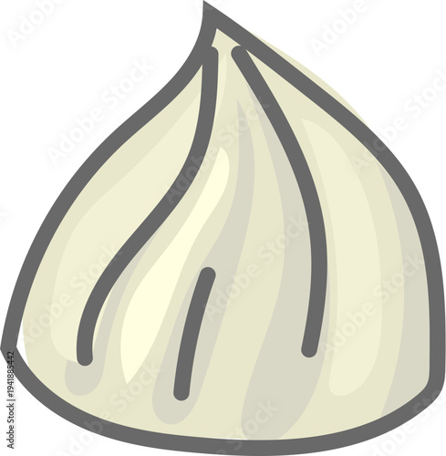 Folded Dumpling Clipart for Culinary Menu Layouts