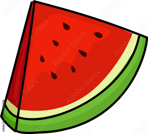 Fresh Watermelon Slice for Summer Food Graphics