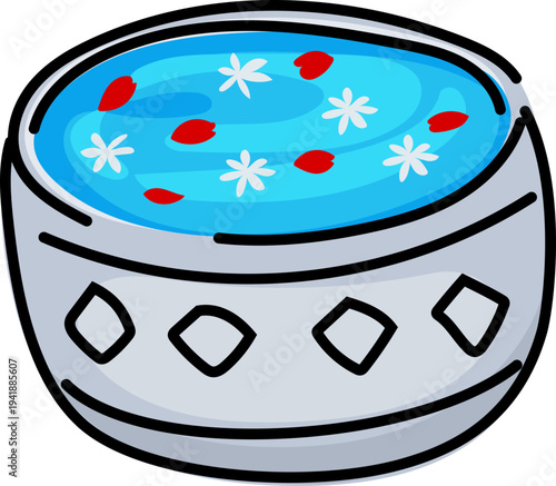 Thai Songkran Water Bowl for Festival Artwork