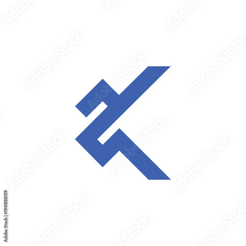 Stylish ZK or KZ Monogram Logo Design