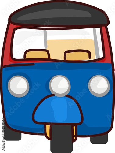 Mini Thai Tuk Tuk Cab Cartoon Transport