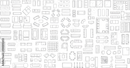 Isolated technical blueprint on transparent background