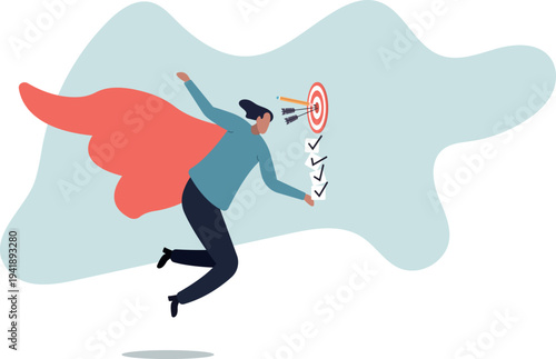 Finish work and achieve goal, responsibility, effort, productivity or efficiency to complete project, challenge to success.human life and situation.