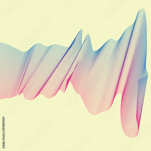 Abstract Digital Wave Background with Colorful Linear Gradient and Moire Effect