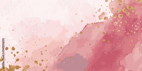 Abstract explosion of pink and coral colored powder or dust particles against a white background