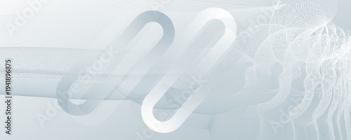 White Minimal Abstract Background. Modern shiny white diagonal rounded lines pattern. Minimal geometric.