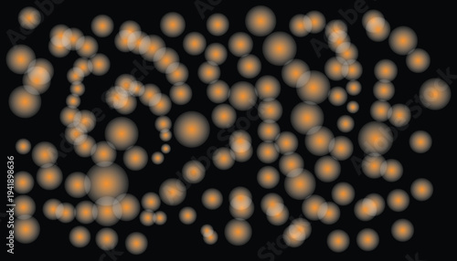 Blurry orange dots on a black background