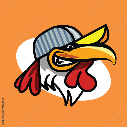 Chicken With Smirk Vector cartoon artwork