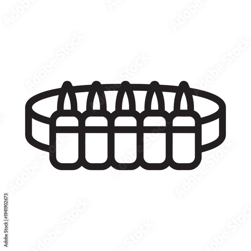 Simple black and white line drawing of a six pack beverage holder