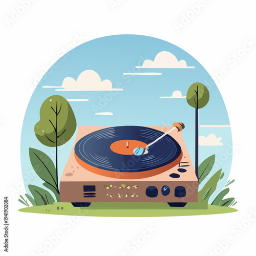 Turntable Vinyl Record Player Equipment.