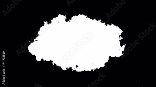 Liquid Ink Splash Transition Animation with alpha channel, Smooth Liquid Ink Splash Expansion Alpha Matte for Video Editing.