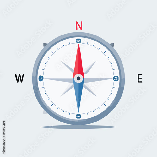 Compass Navigation Tool Direction Indicator.