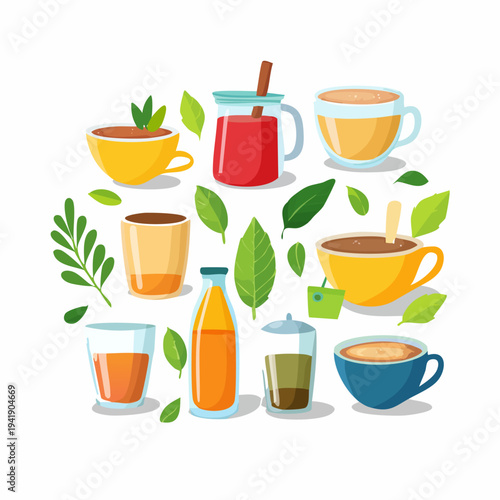 Assorted Coffee and Tea Cups.