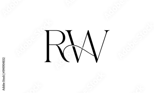 RW initial letter logo or RW monogram