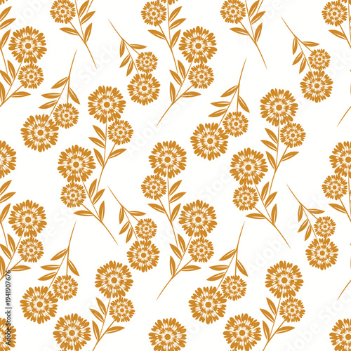 Cute pattern in small flower. Small colorful flowers. White background. Ditsy floral background. The elegant the template for fashion prints. - Vector