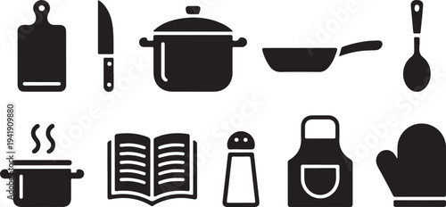 set of kitchen utensils