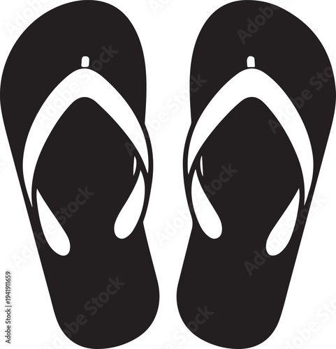 Geta icon.Flat silhouette version.