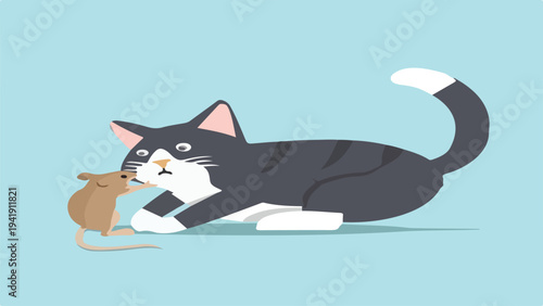 black cat with a ball