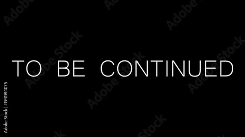 Text animation to be continued with blurring text on a black isolated background. 4K