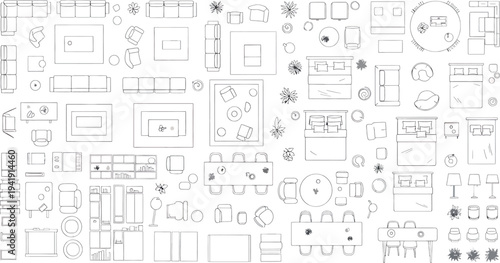 Isolated technical blueprint on transparent background
