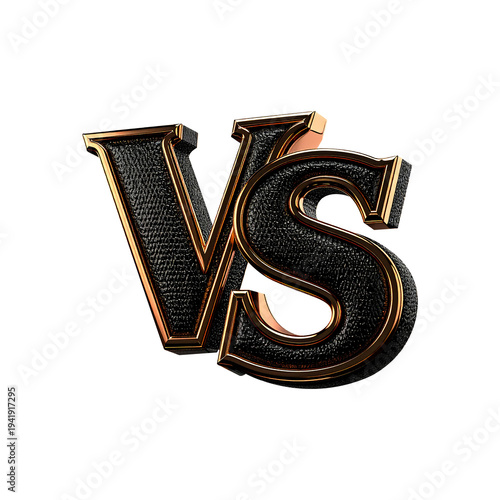 3d black leather vs letters, premium bronze rivalry, luxury design