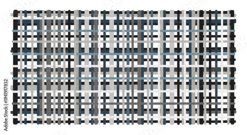 Modern geometric pattern with interlocking lines in muted grayscale palette