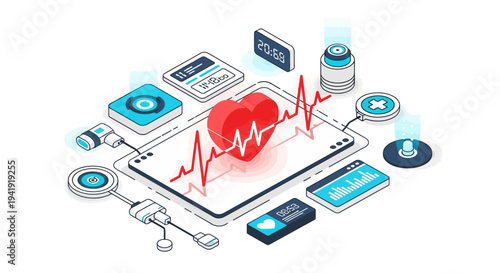 Isometric digital health monitoring with heart rate and smart devices