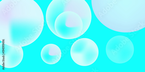 Abstract balls geometric gradient color background.For graphic design. 3d render illustration.