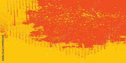 Modern abstract textured background with distressed orange and yellow patterns and scratches grunge. vector design eps