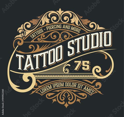 Vintage tattoo logo
