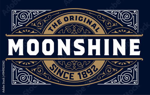 Vintage moonshine label
