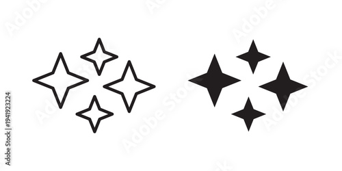 Sparkles icon vector illustration designs pack. EPS10