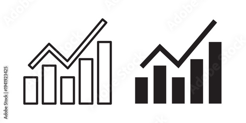 Stats icon vector illustration designs pack. EPS10