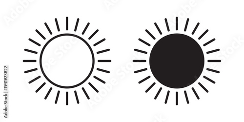 Sun icon vector illustration designs pack. EPS10