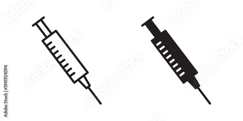 Syringe icon vector illustration designs pack. EPS10