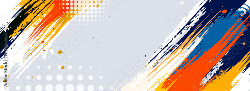 Colorful silhouette style design, grunge. Design concept to celebrate national sports day of badminton and basketball. Sports background design